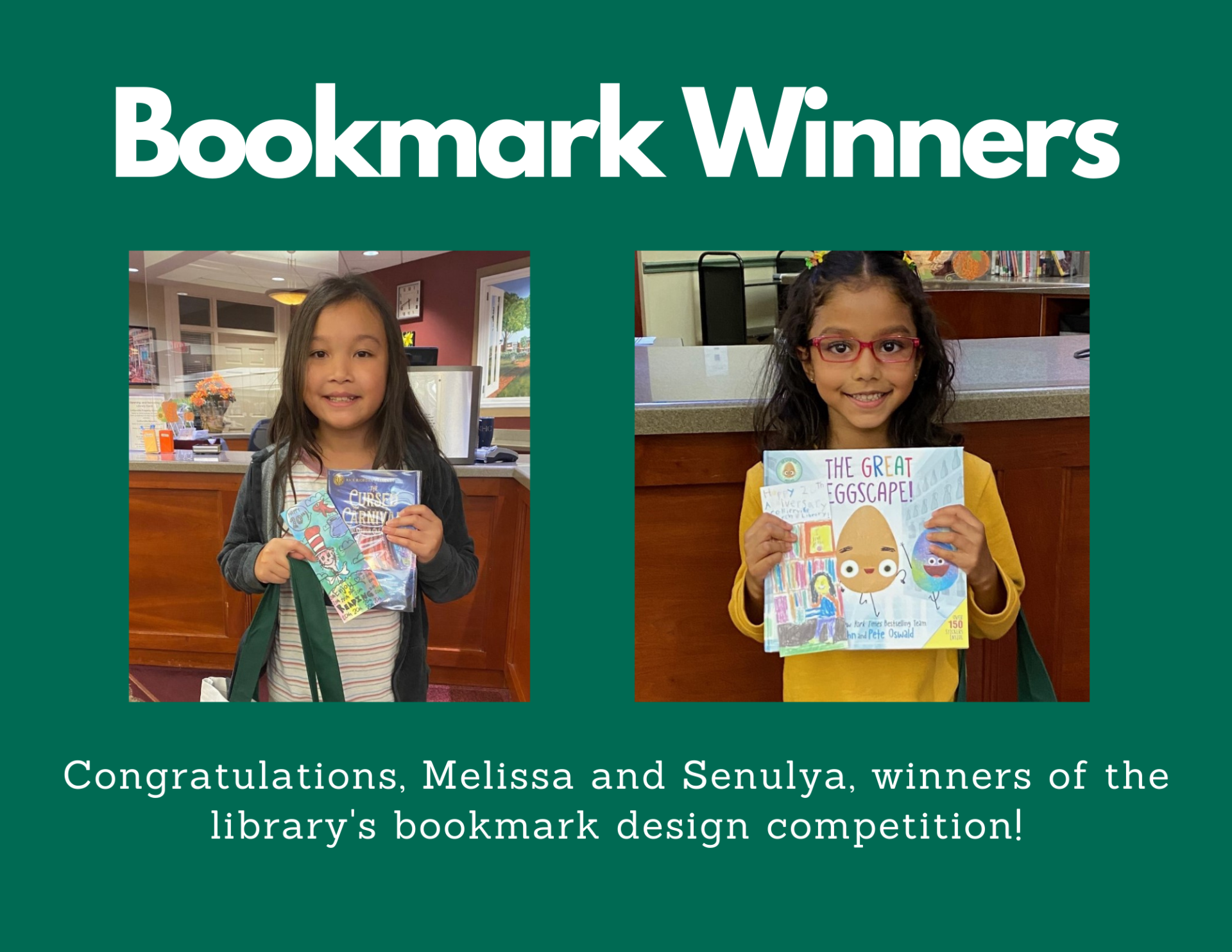 Bookmark winners Sept. 2021