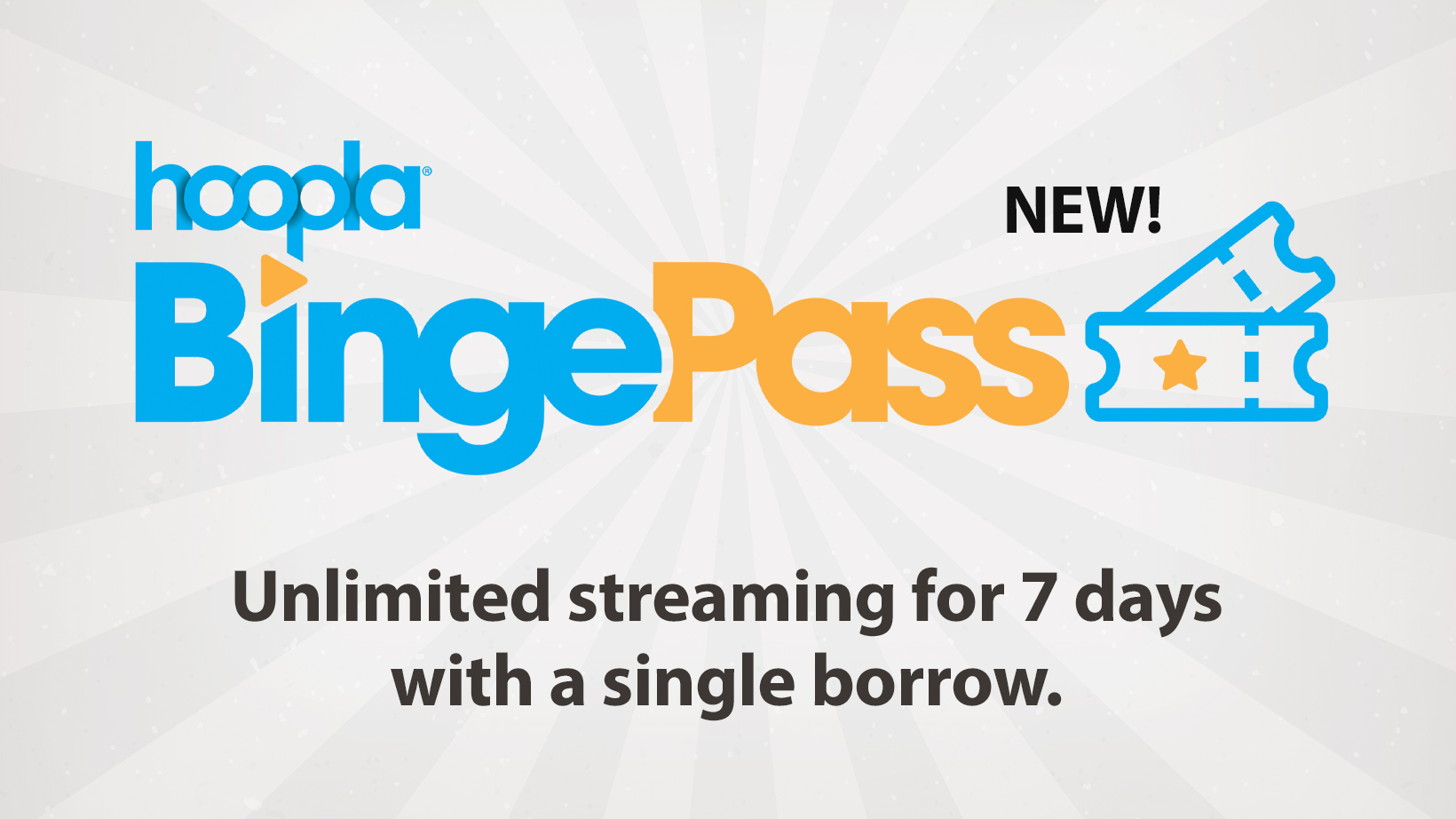 Hoopla Launches BingePass - unlimited streaming for 7 days with a single borrow