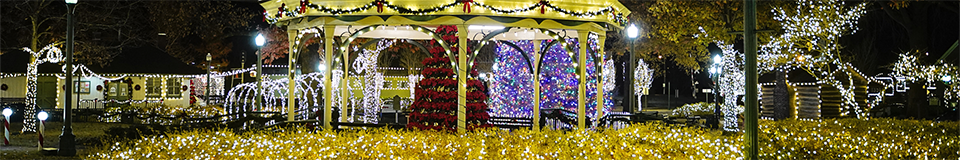 Christmas banner.Gazebo