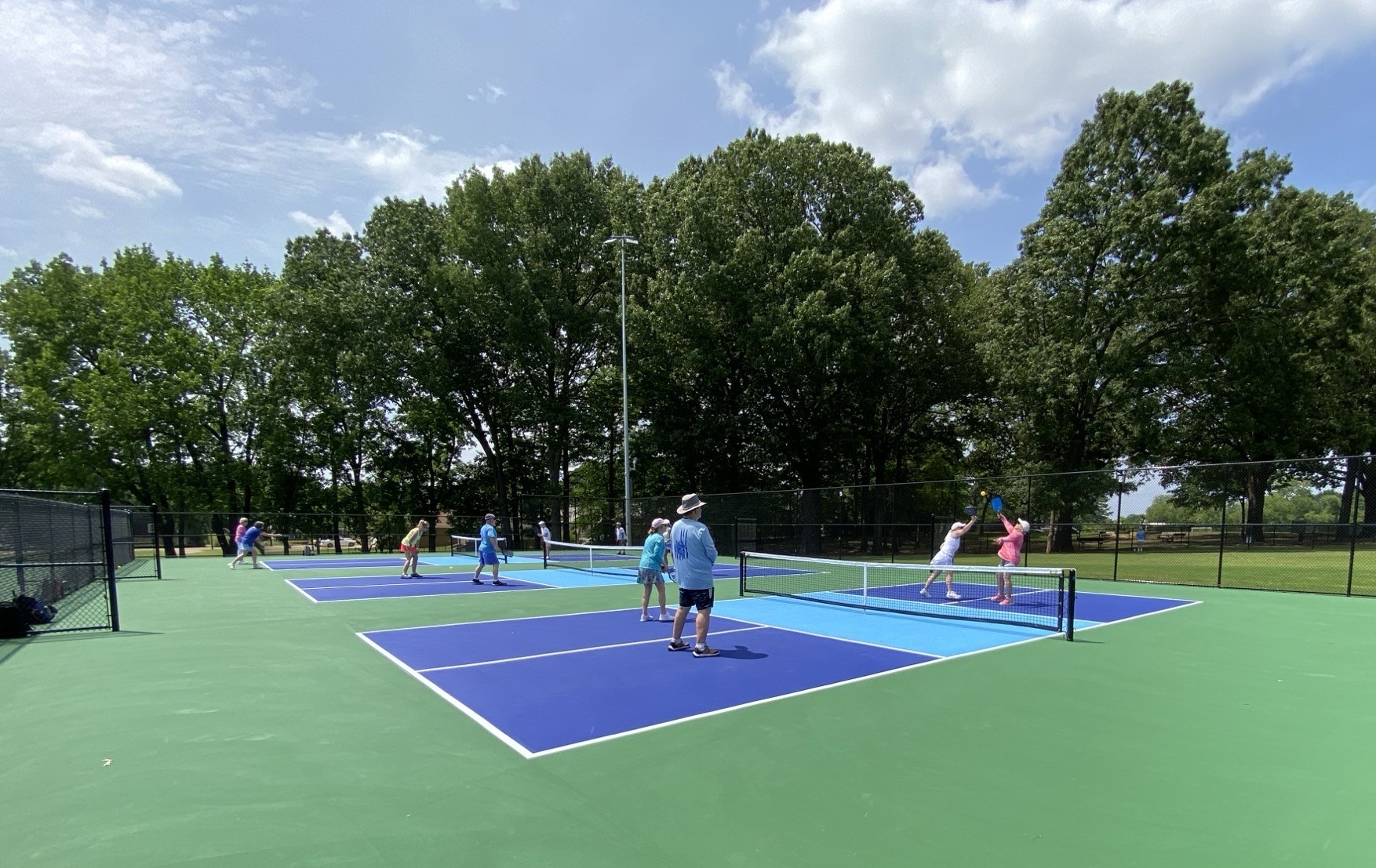 Pickelball play at suggs