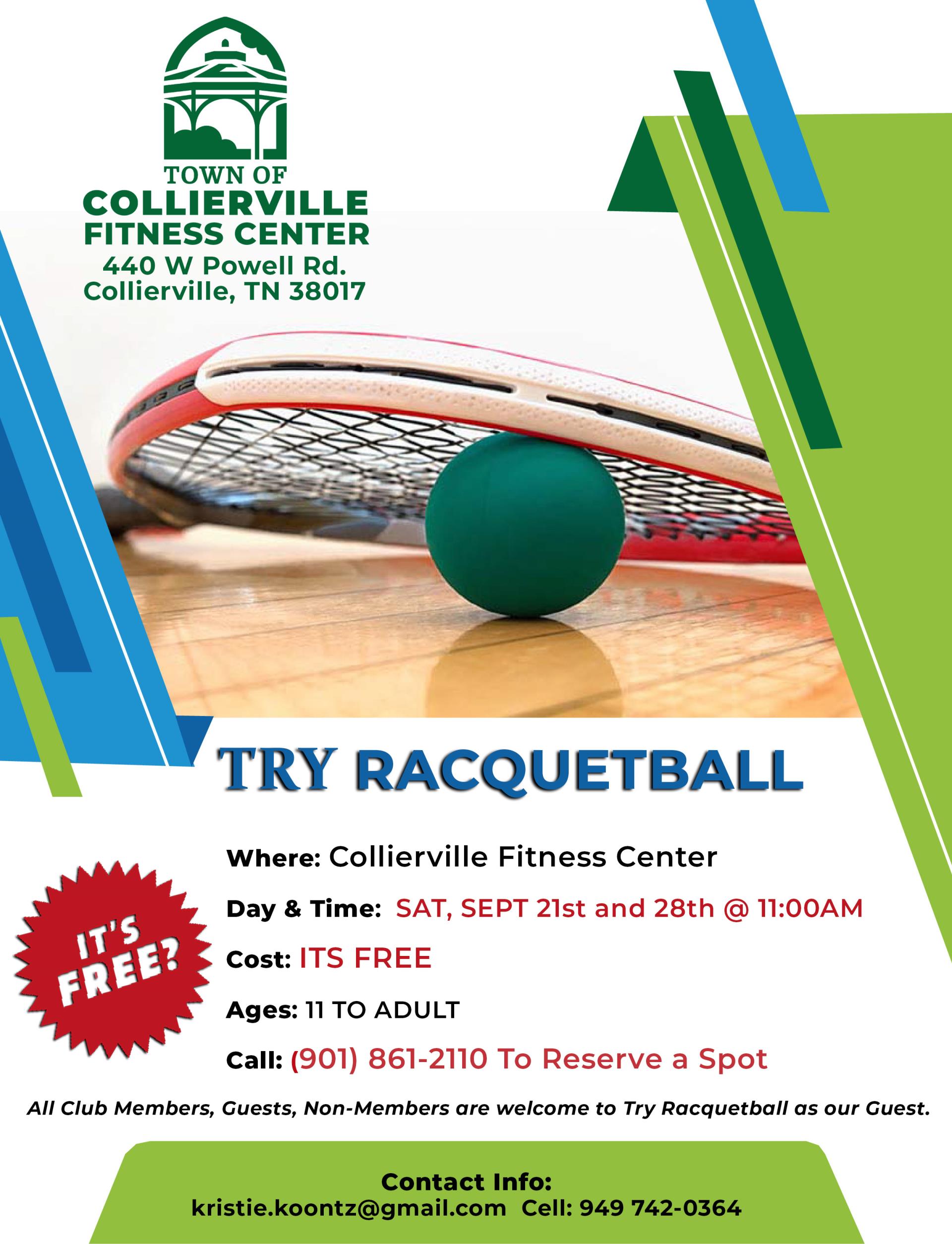 Try Racquetball flyer